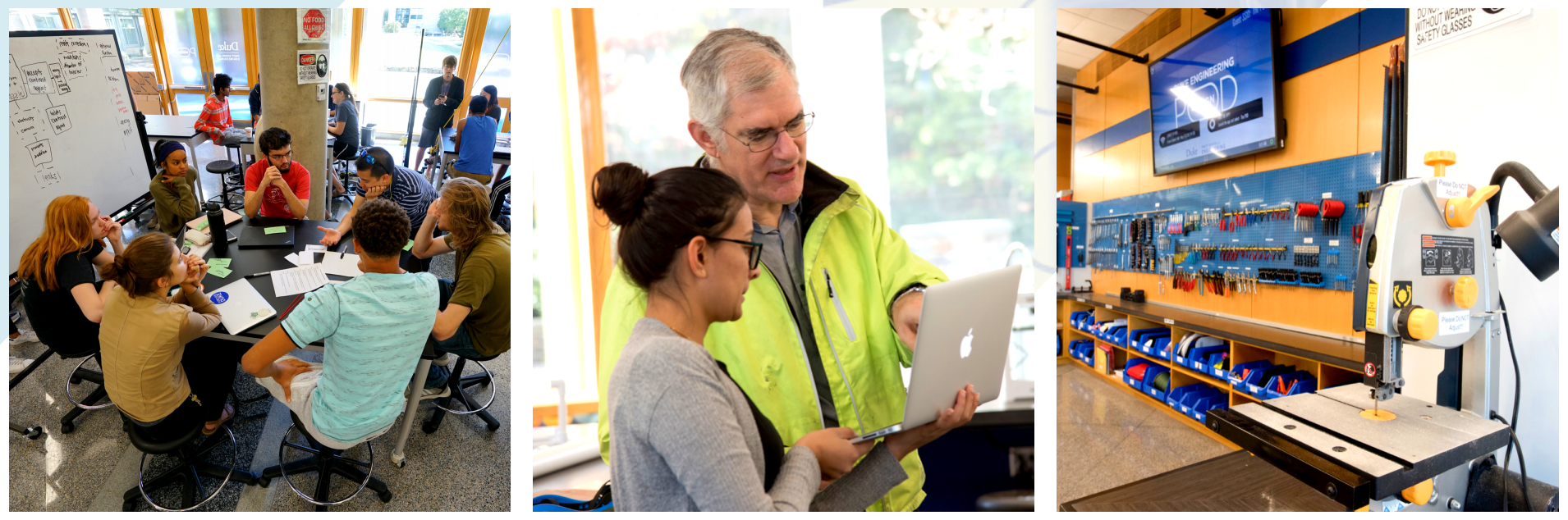 Students working on engineering design projects