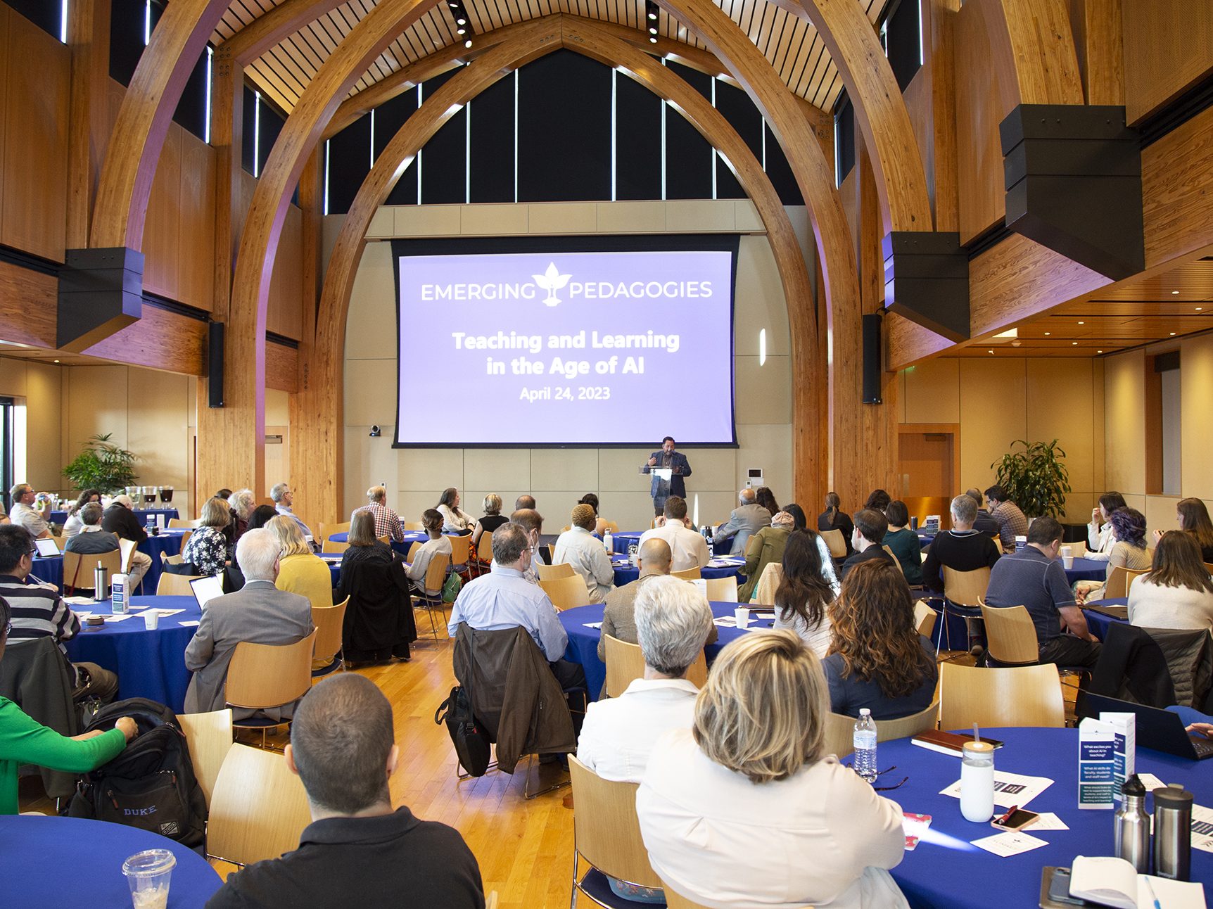 Shawn Miller presenting at the Emerging Pedagogies Symposium: Teaching and Learning in the Age of AI