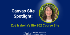 Canvas Site Spotlight: Bio 202